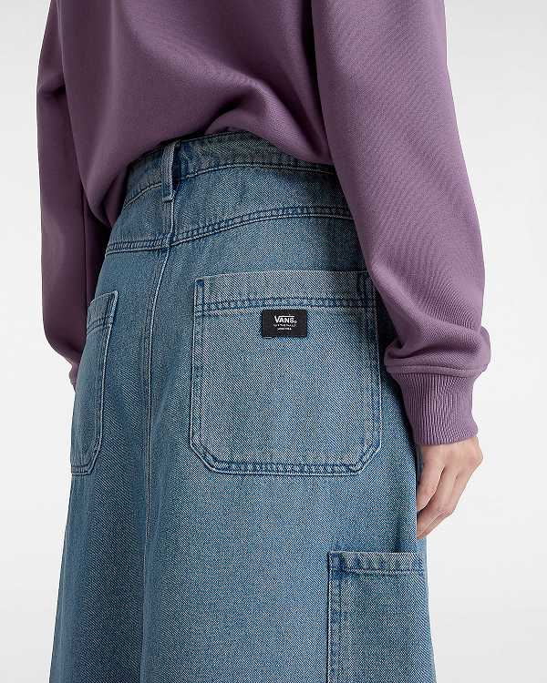 Blue Women Vans Union Denim Carpenter Skirt NZ | VN7609243