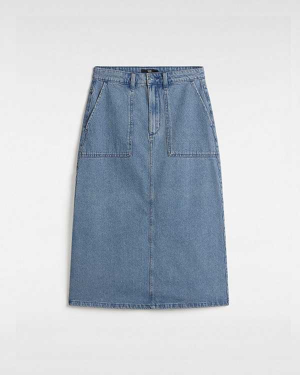 Blue Women Vans Union Denim Carpenter Skirt NZ | VN7609243