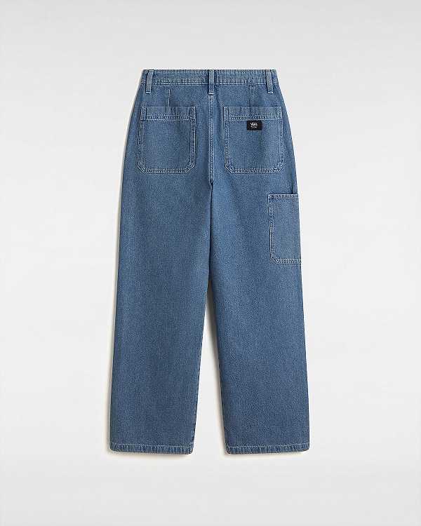 Blue Women Vans Union Relaxed Denim Carpenter Pants NZ | VN1796840