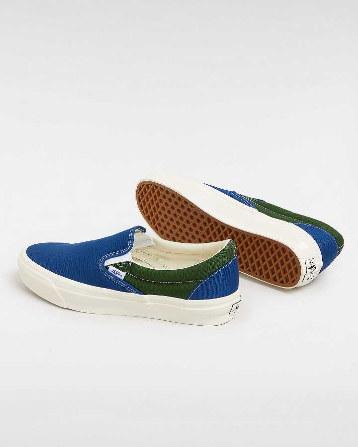 Blue / Green Men Vans Premium 98 Slip On Shoes NZ | VN2983147