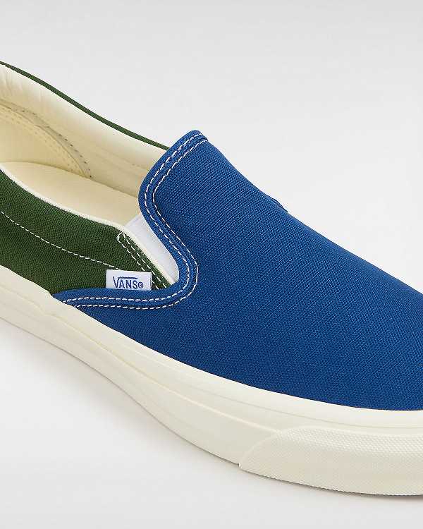 Blue / Green Men Vans Premium 98 Slip On Shoes NZ | VN2983147