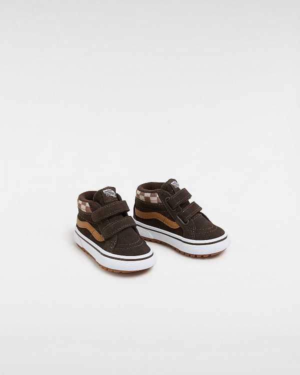 Brown Kids' Vans MTE Sk8-Mid Reissue Hook and Loop (1-4 Years) Sneakers NZ | VN0614783