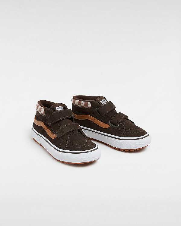 Brown Kids' Vans MTE Sk8-Mid Reissue Hook and Loop (4-8 years) Sneakers NZ | VN4391602