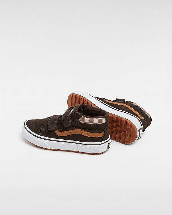 Brown Kids' Vans MTE Sk8-Mid Reissue Hook and Loop (4-8 years) Sneakers NZ | VN4391602