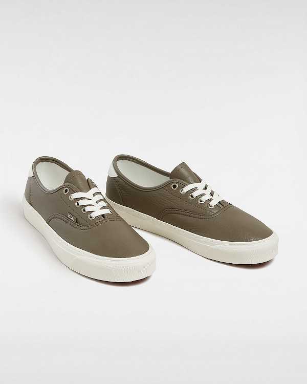 Brown Men Vans Authentic Lux Leather Shoes NZ | VN1237460