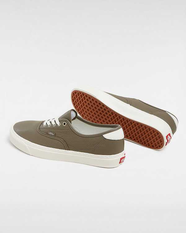 Brown Men Vans Authentic Lux Leather Shoes NZ | VN1237460