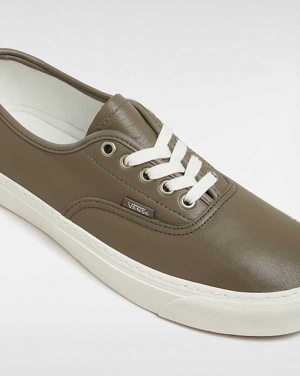 Brown Men Vans Authentic Lux Leather Shoes NZ | VN1237460