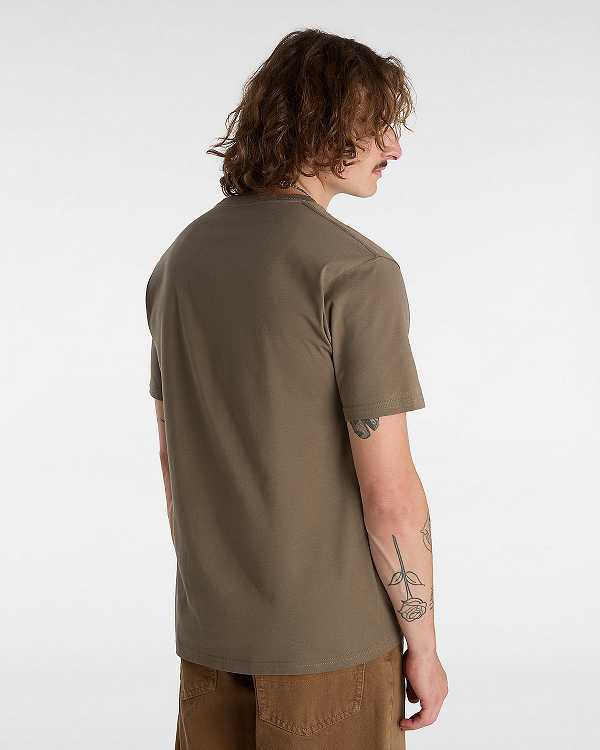 Brown Men Vans Classic T Shirts NZ | VN7932156