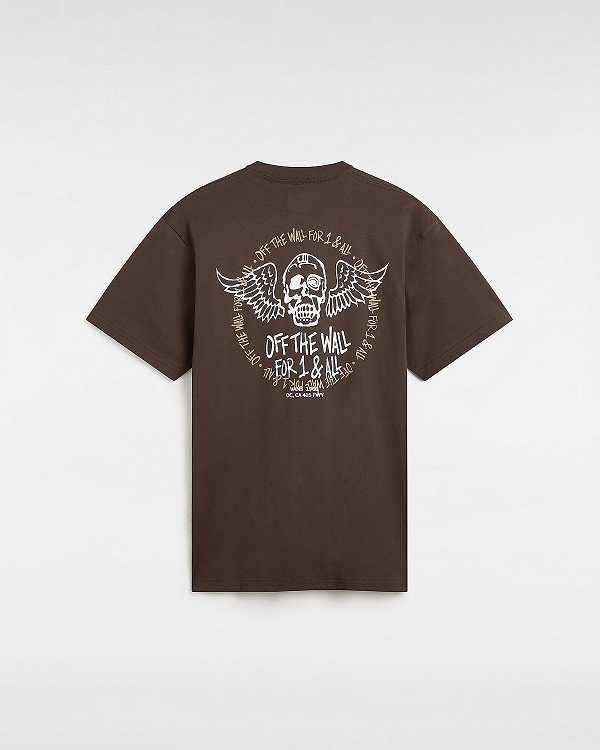 Brown Men Vans Club House T Shirts NZ | VN9273148