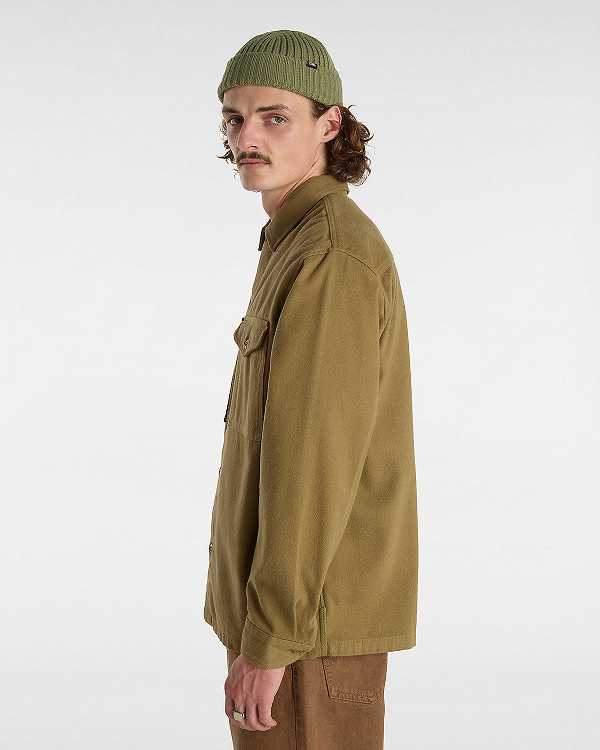 Brown Men Vans Coldgroove Shacket Shirts NZ | VN3946158