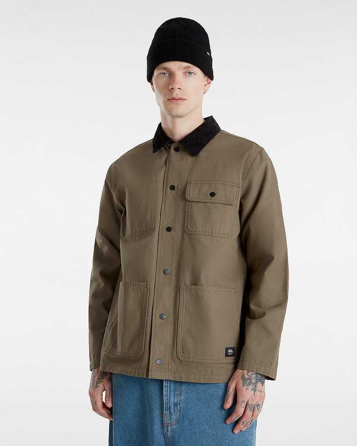 Brown Men Vans Drill Chore Jacket NZ | VN3715920