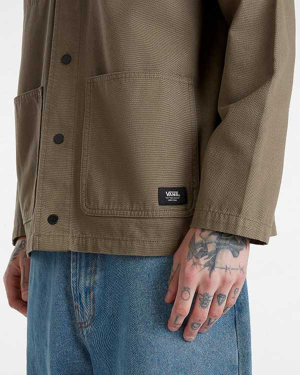 Brown Men Vans Drill Chore Jacket NZ | VN3715920