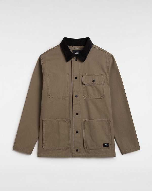 Brown Men Vans Drill Chore Jacket NZ | VN3715920