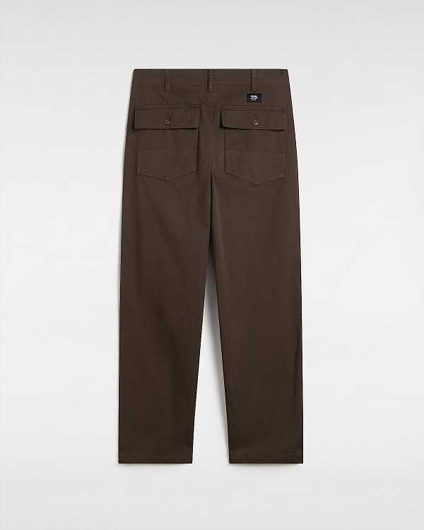 Brown Men Vans Fatigue Loose Tapered Pants NZ | VN8631902