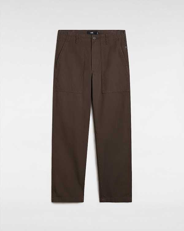 Brown Men Vans Fatigue Loose Tapered Pants NZ | VN8631902