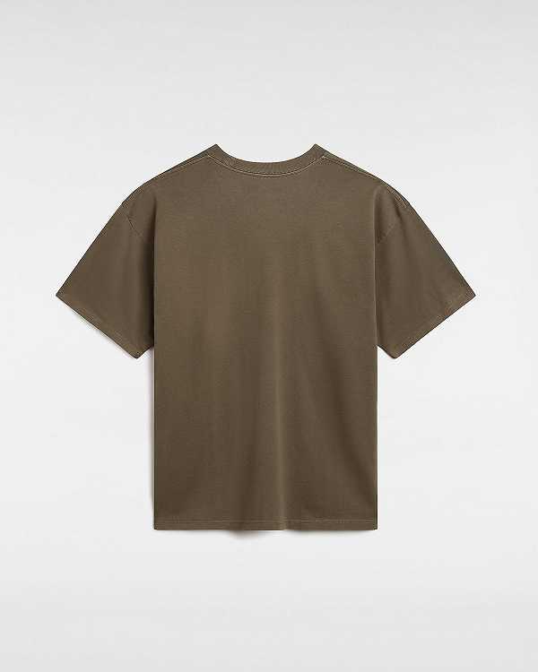 Brown Men Vans Hyper Patch Pocket T Shirts NZ | VN8596042