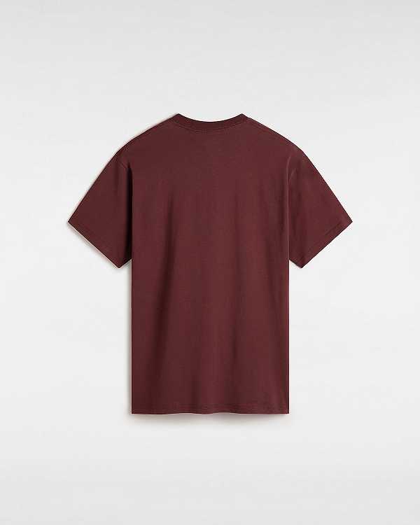 Brown Men Vans Left Chest Logo T Shirts NZ | VN4238751