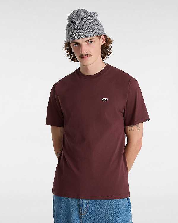 Brown Men Vans Left Chest Logo T Shirts NZ | VN4238751