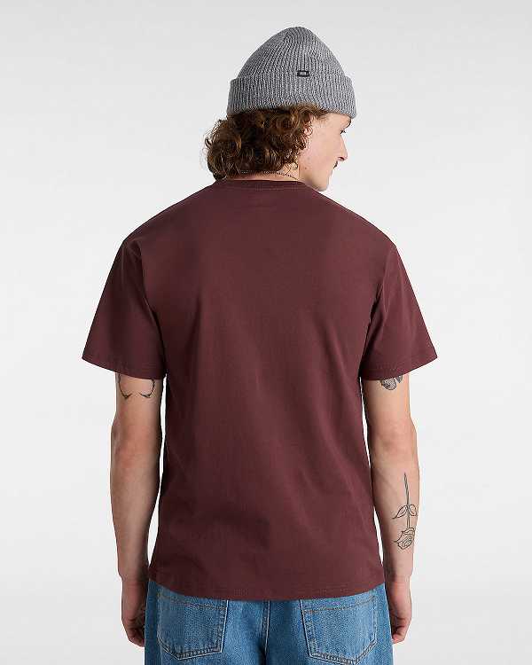 Brown Men Vans Left Chest Logo T Shirts NZ | VN4238751