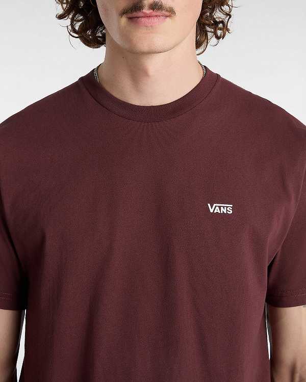 Brown Men Vans Left Chest Logo T Shirts NZ | VN4238751