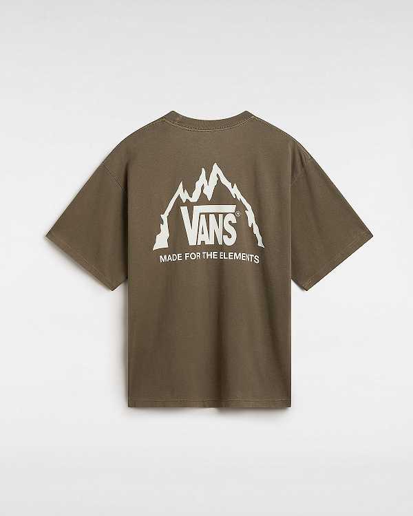 Brown Men Vans MTE Crestline T Shirts NZ | VN7528603