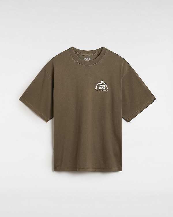 Brown Men Vans MTE Crestline T Shirts NZ | VN7528603