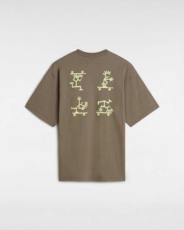 Brown Men Vans Nimi Sk8 Loose T Shirts NZ | VN1286709