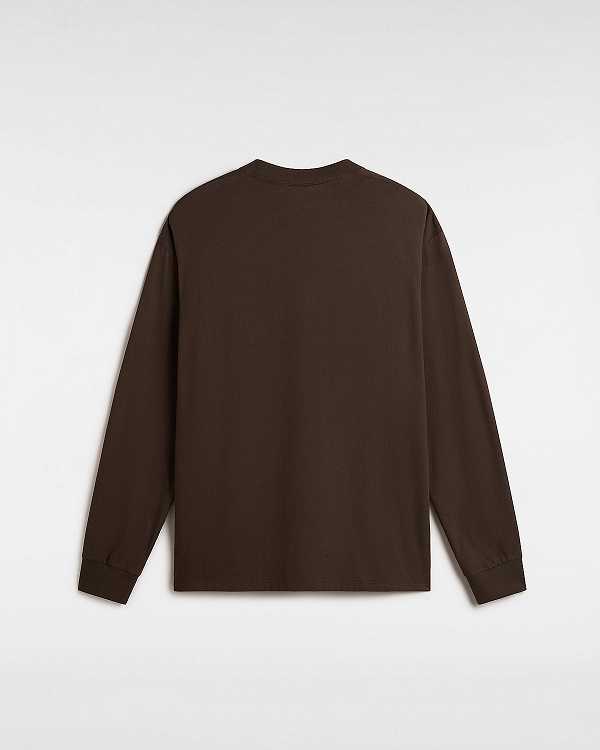 Brown Men Vans Original Standards Long Sleeve T Shirts NZ | VN1074952