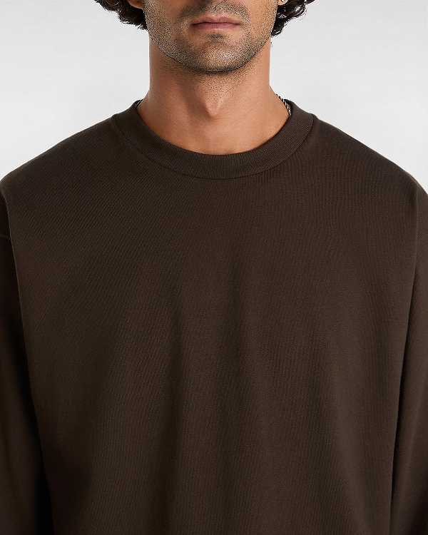 Brown Men Vans Original Standards Long Sleeve T Shirts NZ | VN1074952