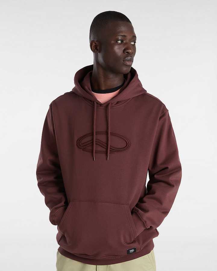 Brown Men Vans Oval Loose Hoodie NZ | VN2705138