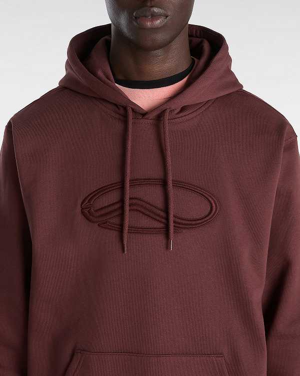 Brown Men Vans Oval Loose Hoodie NZ | VN2705138