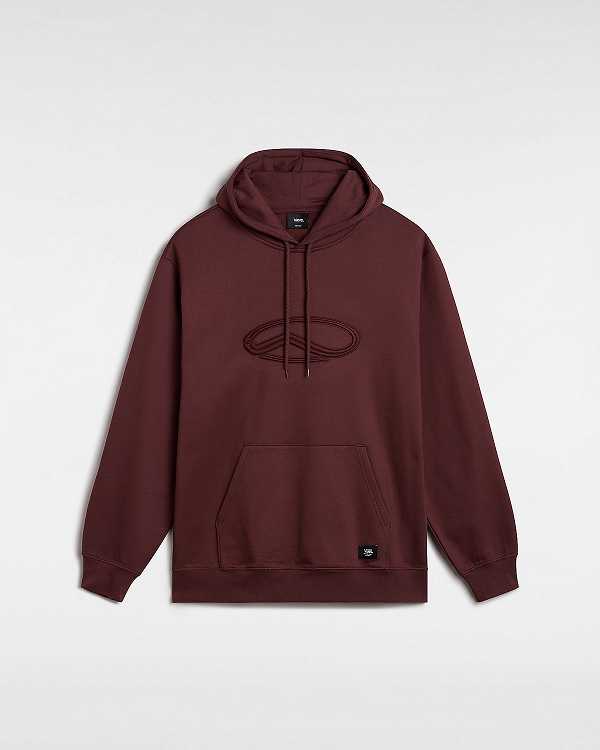 Brown Men Vans Oval Loose Hoodie NZ | VN2705138