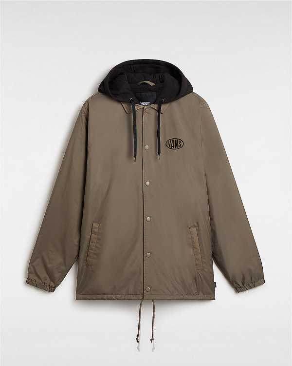 Brown Men Vans Riley Coaches Jacket NZ | VN8514976