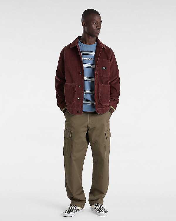 Brown Men Vans Service Cargo Loose Tapered Pants NZ | VN4395216