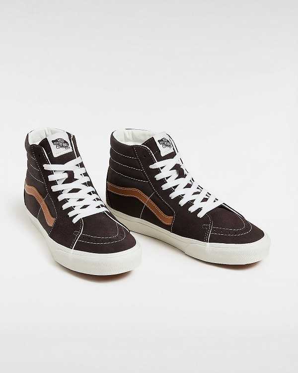 Brown Men Vans Sk8-Hi Skate Shoes NZ | VN4037658