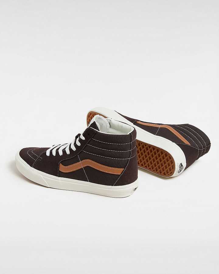 Brown Men Vans Sk8-Hi Skate Shoes NZ | VN4037658