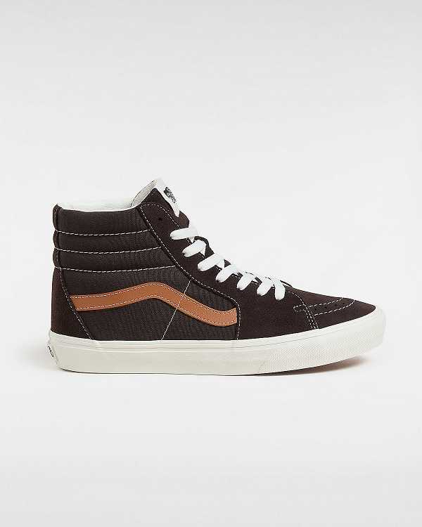 Brown Men Vans Sk8-Hi Skate Shoes NZ | VN4037658