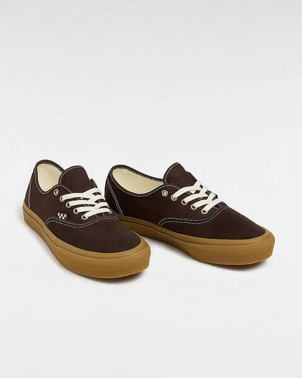 Brown Men Vans Skate Authentic Sneakers NZ | VN7395621