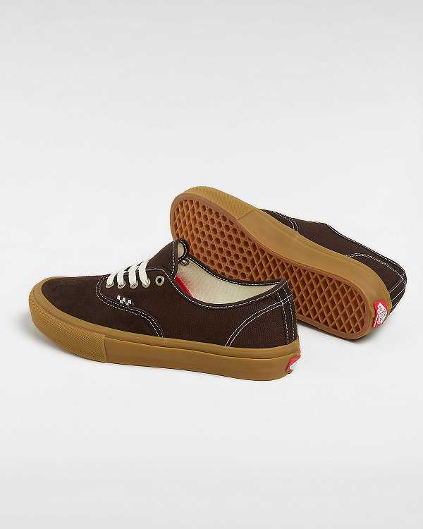 Brown Men Vans Skate Authentic Sneakers NZ | VN7395621