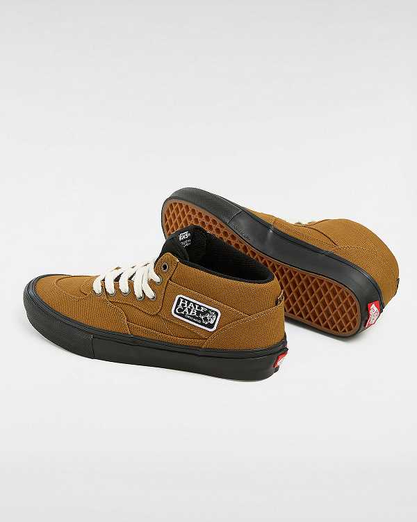 Brown Men Vans Skate Half Cab Duck Canvas Shoes NZ | VN9061872