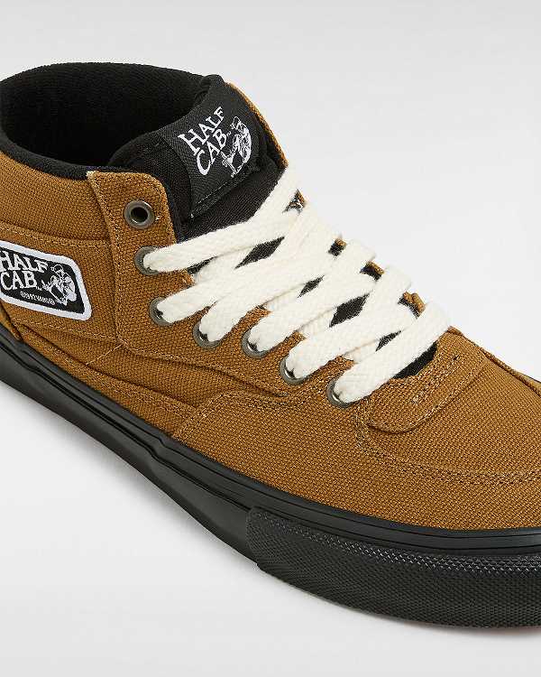 Brown Men Vans Skate Half Cab Duck Canvas Shoes NZ | VN9061872