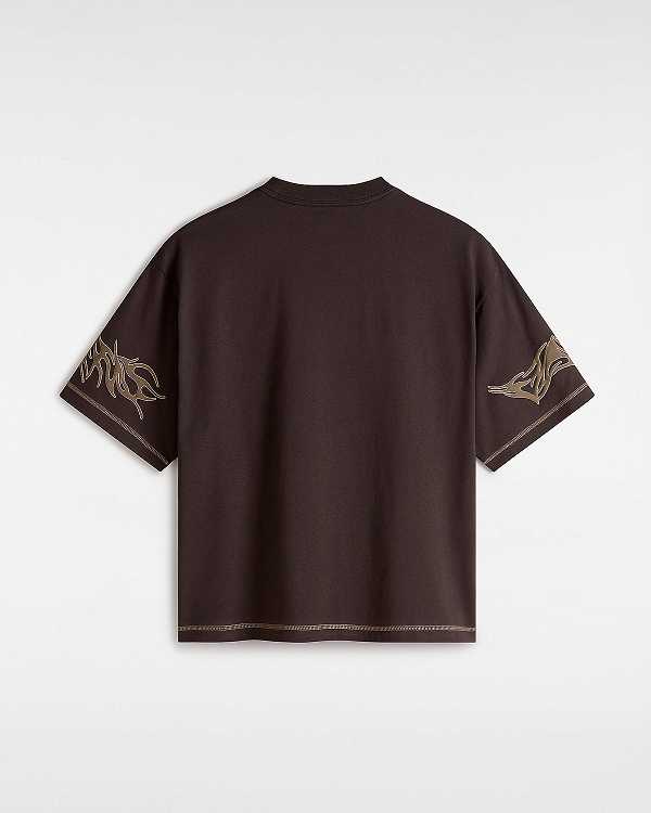 Brown Men Vans Skate Mike Gigliotti Tribal T Shirts NZ | VN0564283