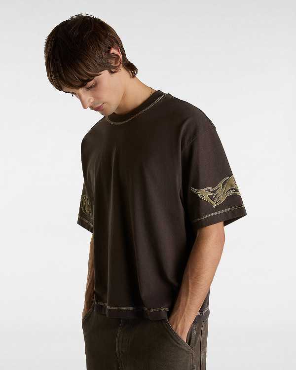 Brown Men Vans Skate Mike Gigliotti Tribal T Shirts NZ | VN0564283