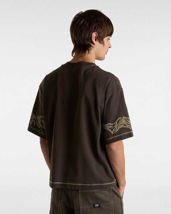 Brown Men Vans Skate Mike Gigliotti Tribal T Shirts NZ | VN0564283