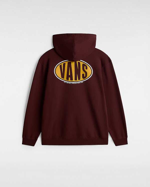 Brown Men Vans Spray On Loose Hoodie NZ | VN1683904