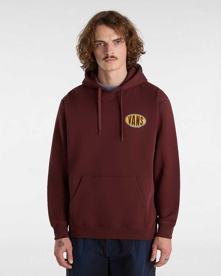 Brown Men Vans Spray On Loose Hoodie NZ | VN1683904