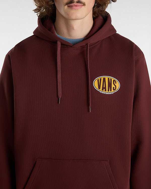 Brown Men Vans Spray On Loose Hoodie NZ | VN1683904