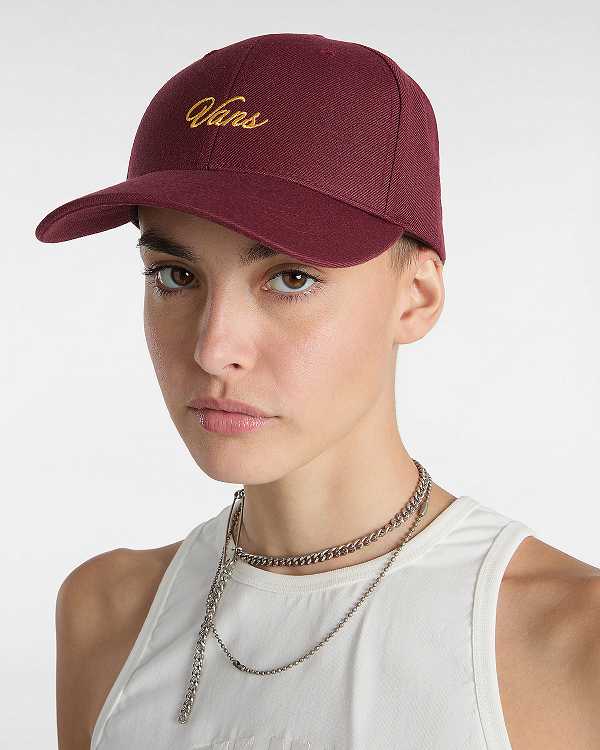 Brown Unisex Vans Fresh Script Structured Jockey Hats NZ | VN6250318