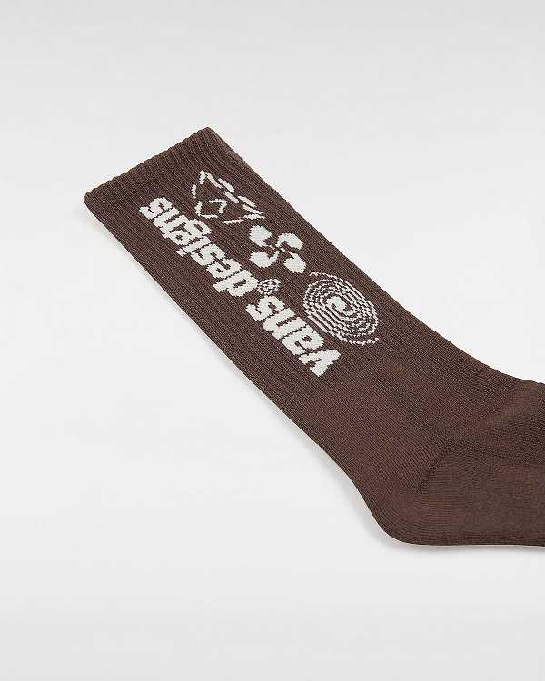 Brown Unisex Vans Pursuit Crew (1 Pair) Socks NZ | VN6813472