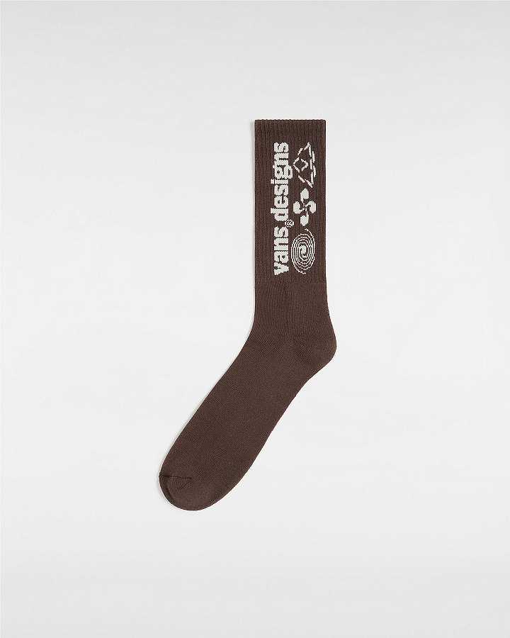 Brown Unisex Vans Pursuit Crew (1 Pair) Socks NZ | VN6813472